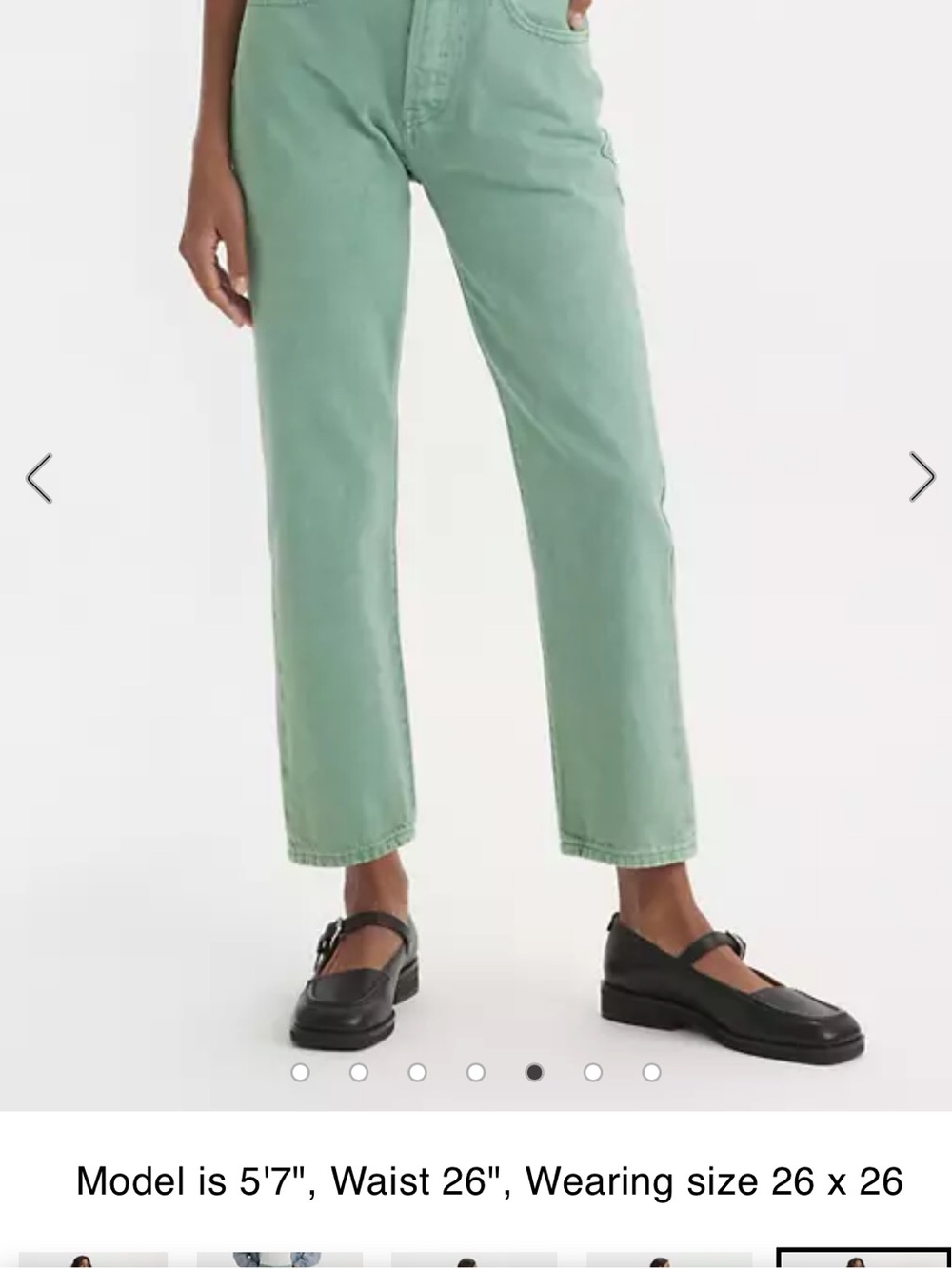 Levi's Women's Mint Green Straight-Leg Jeans
